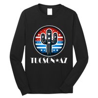 Tucson Az Usa Arizona Patriotic Cactus Long Sleeve Shirt