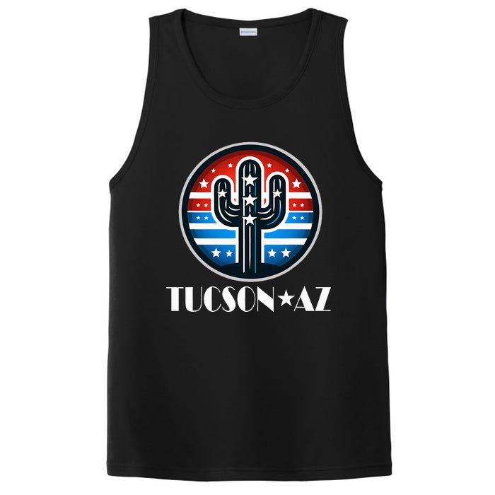 Tucson Az Usa Arizona Patriotic Cactus PosiCharge Competitor Tank