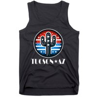 Tucson Az Usa Arizona Patriotic Cactus Tank Top