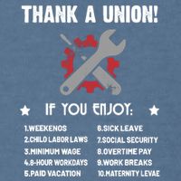 Thank A Union Union Strong Labor Union Union Thug Garment-Dyed Sweatshirt