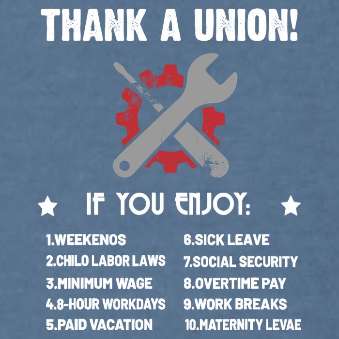 Thank A Union Union Strong Labor Union Union Thug Garment-Dyed Sweatshirt