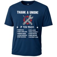 Thank A Union Union Strong Labor Union Union Thug Cooling Performance Crew T-Shirt