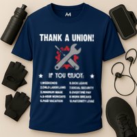 Thank A Union Union Strong Labor Union Union Thug Cooling Performance Crew T-Shirt