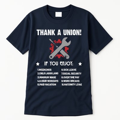 Thank A Union Union Strong Labor Union Union Thug Tall T-Shirt