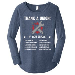 Thank A Union Union Strong Labor Union Union Thug Women's Perfect Tri Tunic Long Sleeve Shirt