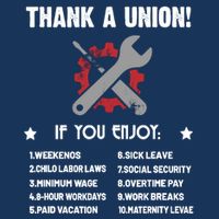 Thank A Union Union Strong Labor Union Union Thug Youth Performance Sprint T-Shirt
