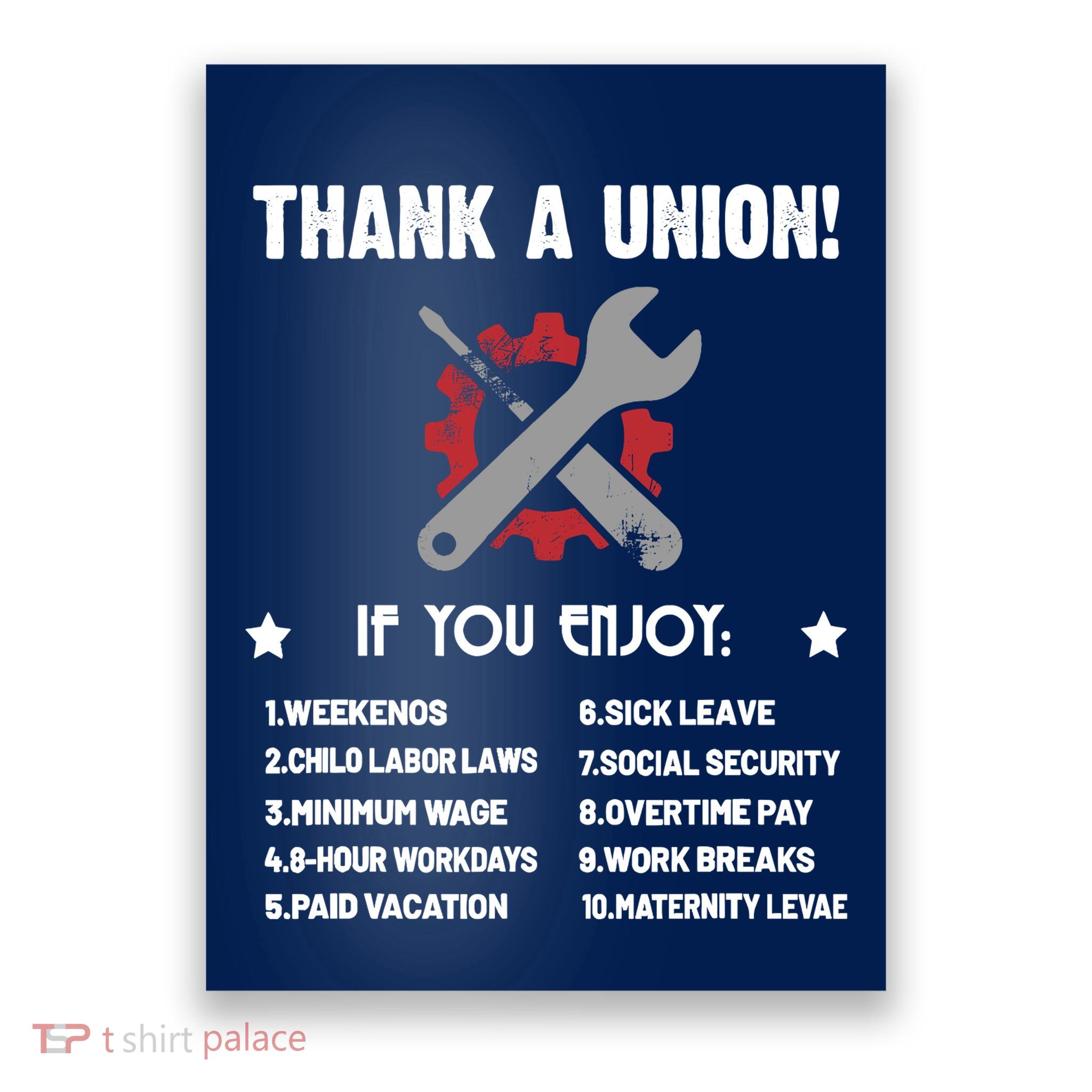 Thank A Union Union Strong Labor Union Union Thug Poster