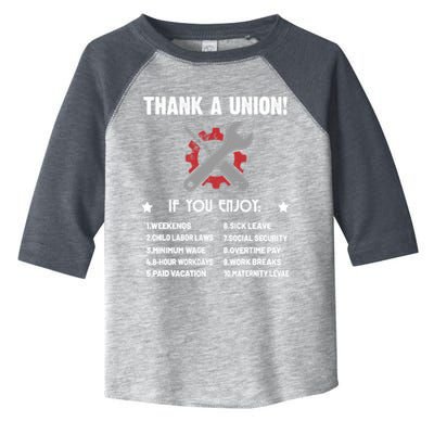 Thank A Union Union Strong Labor Union Union Thug Toddler Fine Jersey T-Shirt
