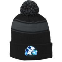 Travel Among Unknown Stars Stripe Pom Pom Beanie