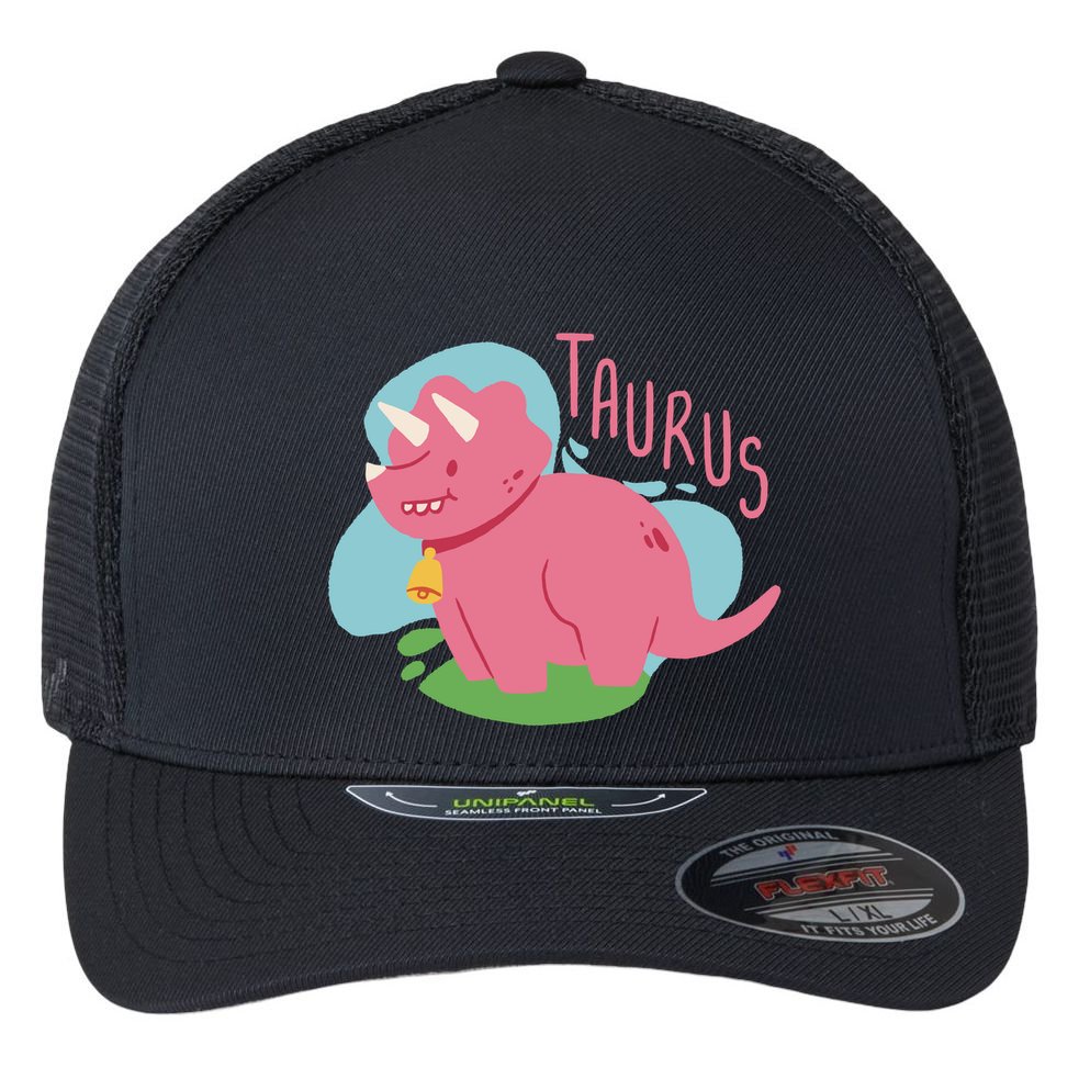 Taurus Dinosaur Flexfit Unipanel Trucker Cap