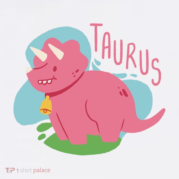 Taurus Dinosaur Button