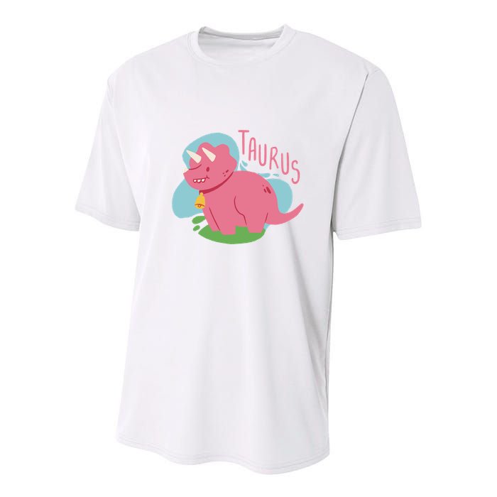 Taurus Dinosaur Youth Performance Sprint T-Shirt