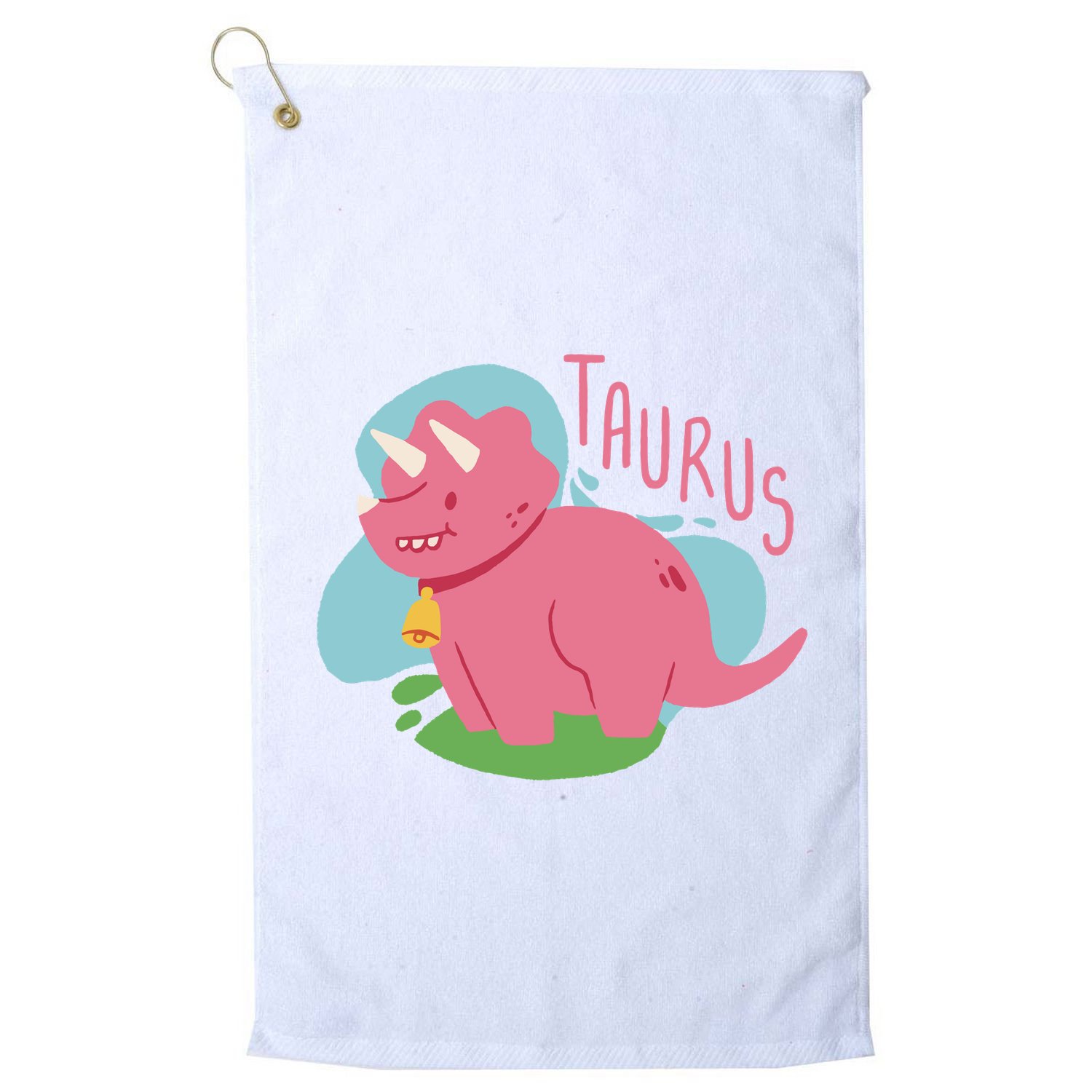 Taurus Dinosaur Golf Towel