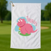 Taurus Dinosaur Golf Towel