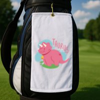 Taurus Dinosaur Golf Towel