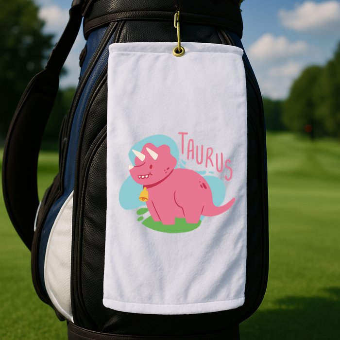 Taurus Dinosaur Golf Towel