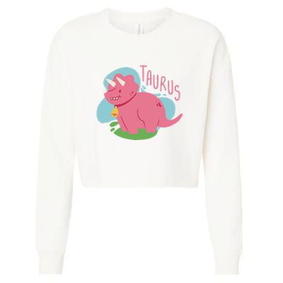 Taurus Dinosaur Cropped Pullover Crew
