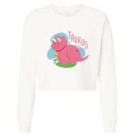 Taurus Dinosaur Cropped Pullover Crew