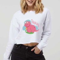 Taurus Dinosaur Cropped Pullover Crew