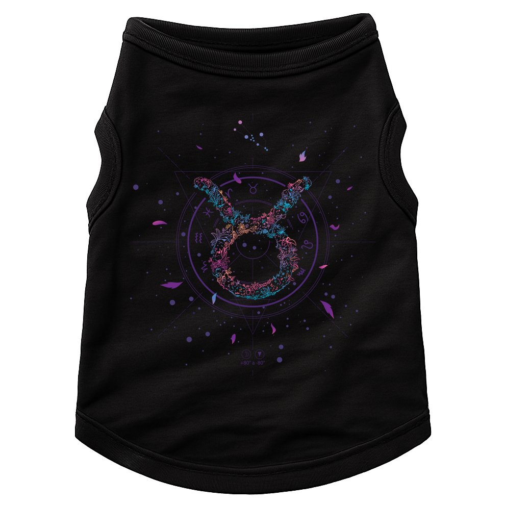 Taurus Floral Zodiac Doggie Tank