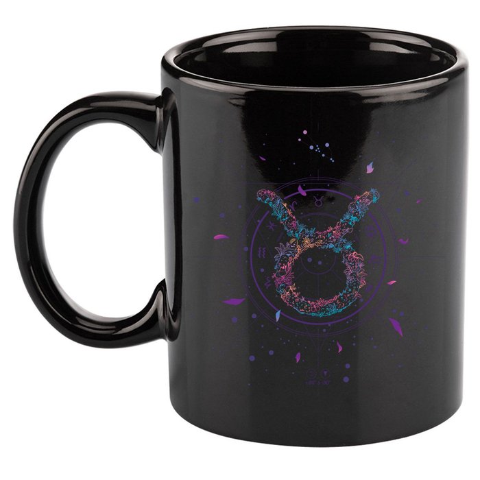 Taurus Floral Zodiac 11oz C Handle Ceramic Mug