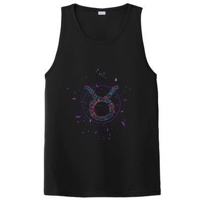 Taurus Floral Zodiac PosiCharge Competitor Tank