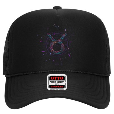 Taurus Floral Zodiac Trucker Hat