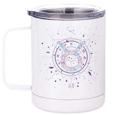 Taurus Floral Zodiac 12 oz Stainless Steel Tumbler Cup