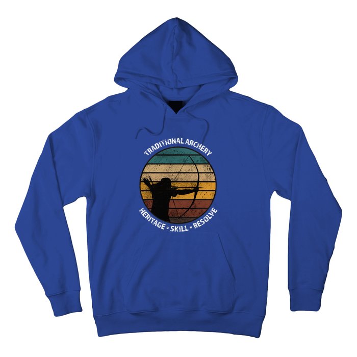 Traditional Archery Vintage Trad Bow Archers Hoodie