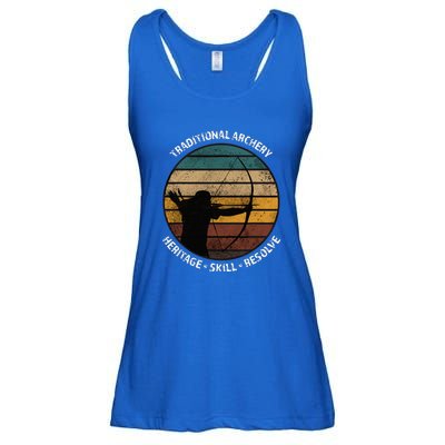 Traditional Archery Vintage Trad Bow Archers Ladies Essential Flowy Tank