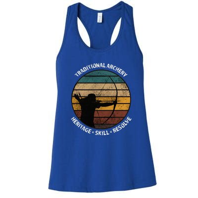 Traditional Archery Vintage Trad Bow Archers Women's Racerback Tank