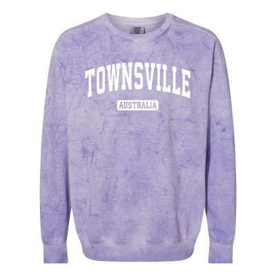 Townsville Australia Vintage Sports Design Colorblast Crewneck Sweatshirt