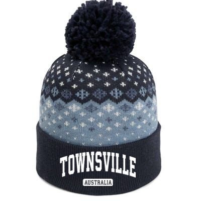 Townsville Australia Vintage Sports Design The Baniff Cuffed Pom Beanie