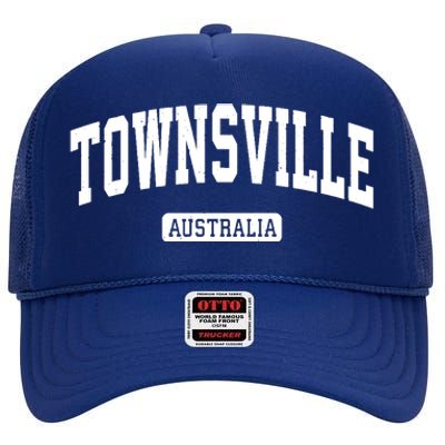 Townsville Australia Vintage Sports Design High Crown Mesh Back Trucker Hat