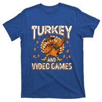 Turkey And Video Games Thanksgiving Gamer Gift T-Shirt