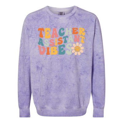 Teacher Assistant Vibes School Teacher Assistant Colorblast Crewneck Sweatshirt