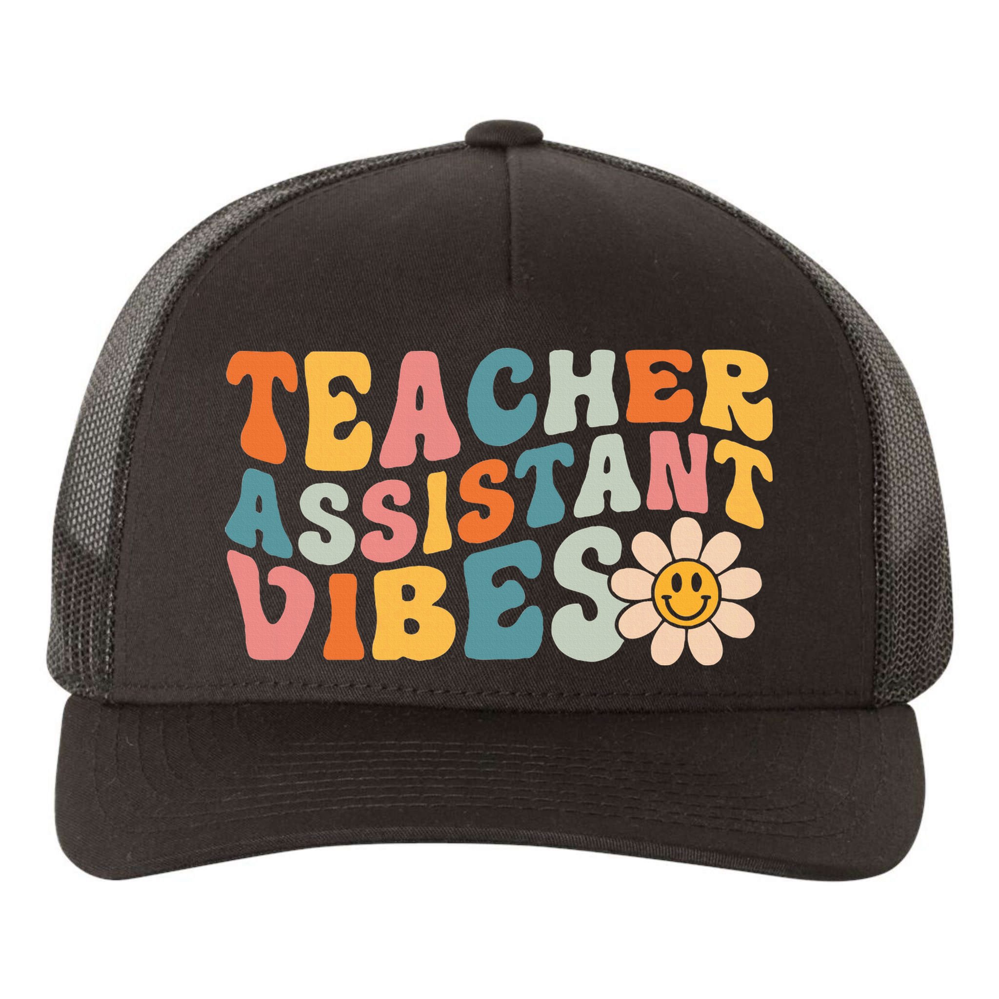 Teacher Assistant Vibes School Teacher Assistant Yupoong Adult 5-Panel Trucker Hat