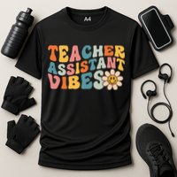 Teacher Assistant Vibes School Teacher Assistant Cooling Performance Crew T-Shirt