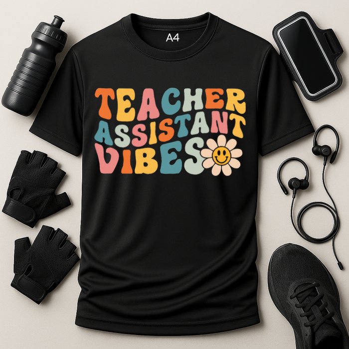Teacher Assistant Vibes School Teacher Assistant Cooling Performance Crew T-Shirt