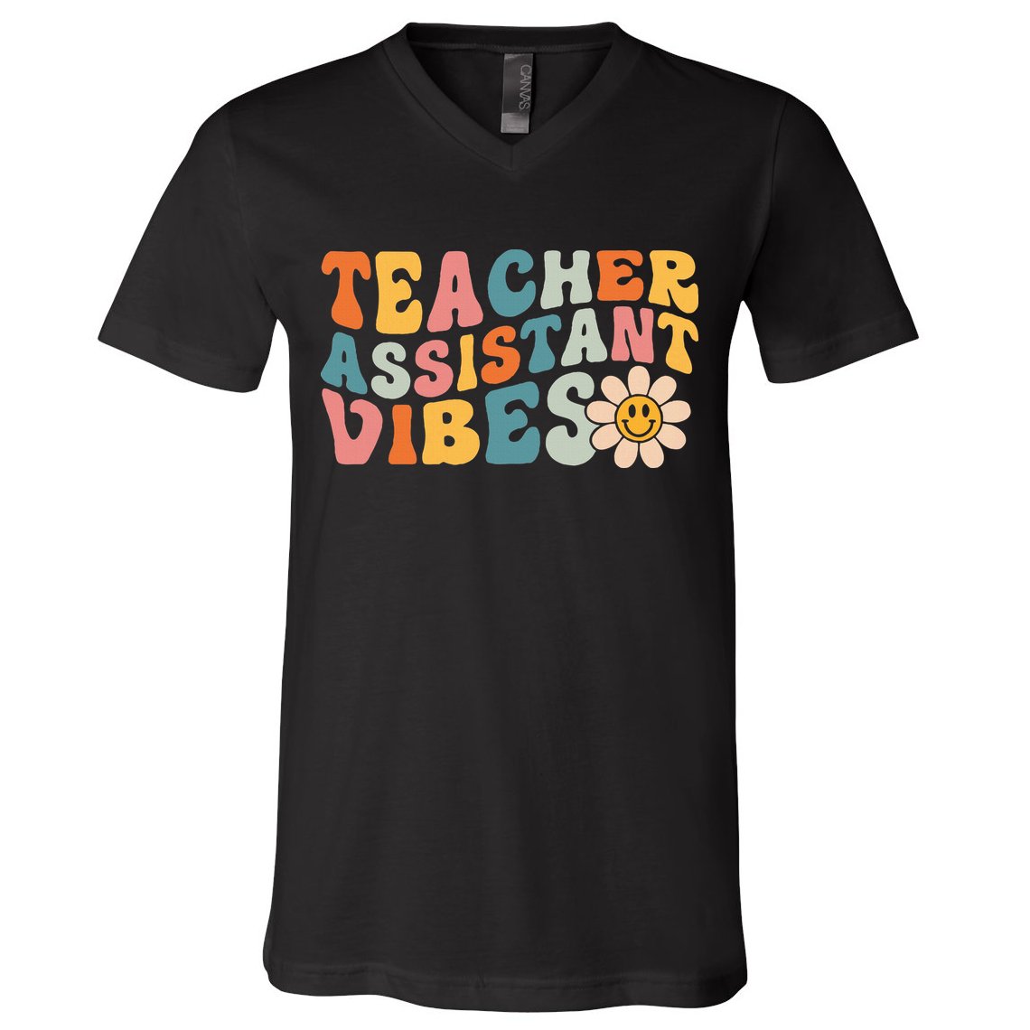 Teacher Assistant Vibes School Teacher Assistant V-Neck T-Shirt