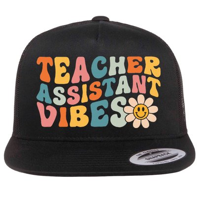 Teacher Assistant Vibes School Teacher Assistant Flatbill Hat