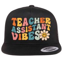 Teacher Assistant Vibes School Teacher Assistant Flat Bill Trucker Hat