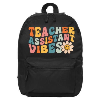 Teacher Assistant Vibes School Teacher Assistant 16 in Basic Backpack