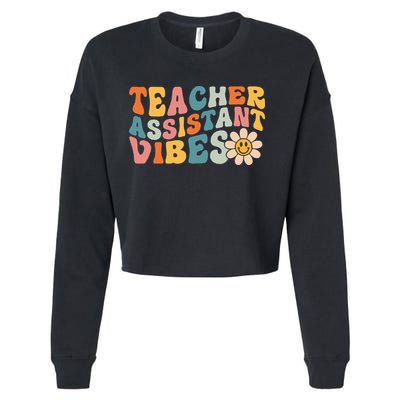 Teacher Assistant Vibes School Teacher Assistant Cropped Pullover Crew