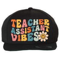 Teacher Assistant Vibes School Teacher Assistant Wool Snapback Cap