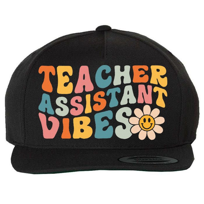 Teacher Assistant Vibes School Teacher Assistant Wool Snapback Cap
