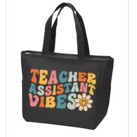 Teacher Assistant Vibes School Teacher Assistant Zip Tote Bag