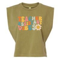 Teacher Assistant Vibes School Teacher Assistant Garment-Dyed Women's Muscle Tee