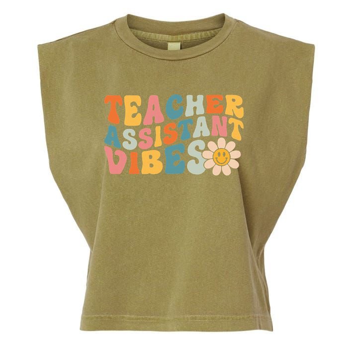 Teacher Assistant Vibes School Teacher Assistant Garment-Dyed Women's Muscle Tee