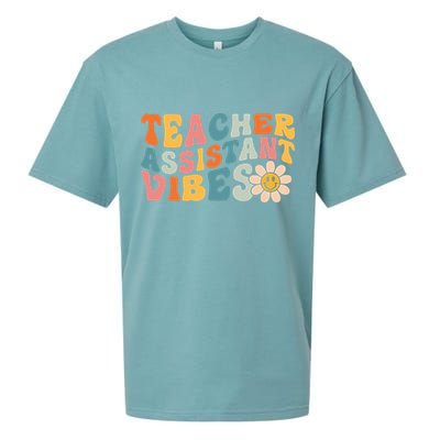 Teacher Assistant Vibes School Teacher Assistant Sueded Cloud Jersey T-Shirt